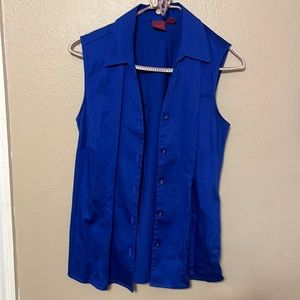 212 collection sleeveless stretch button down VGUC